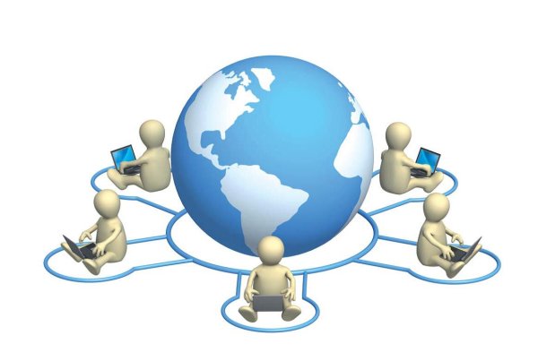 Компьютерные сети на белом фоне