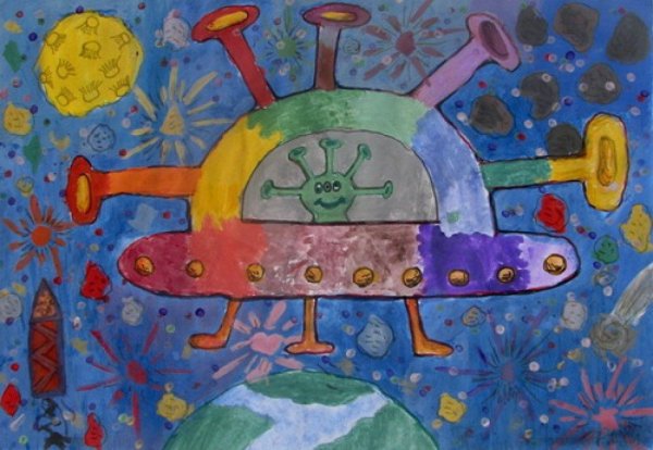 Рисование в старшей группе на тему инопланетяне