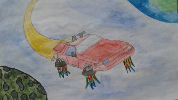 Летающая машина будущего рисунок