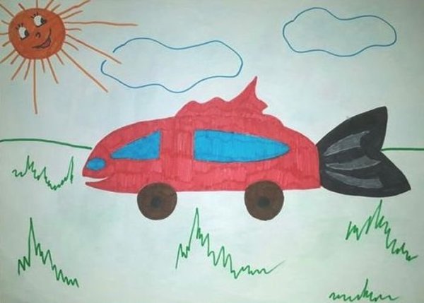 Рисование на тему: «удивительный транспорт».