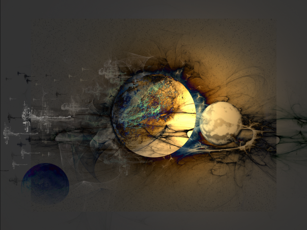 Абстракция картины планеты