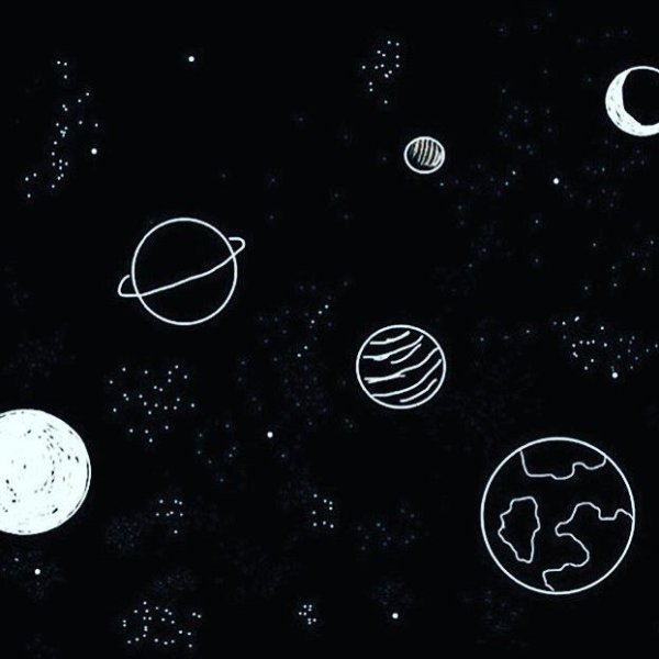 Планетки на черном фоне