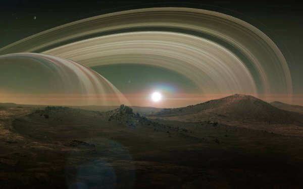 Титан Спутник Сатурна поверхность