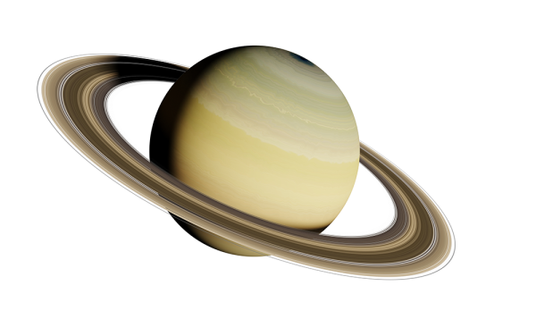 Сатурн на белом фоне