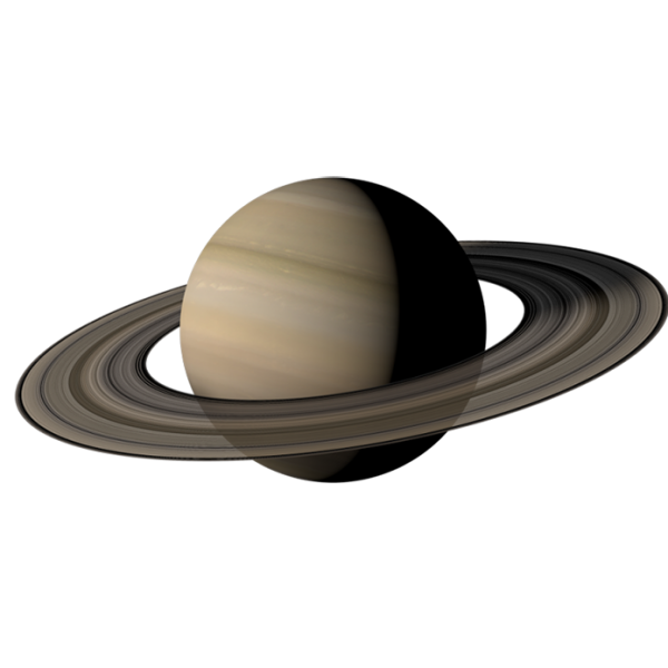 Планета Сатурн на белом фоне