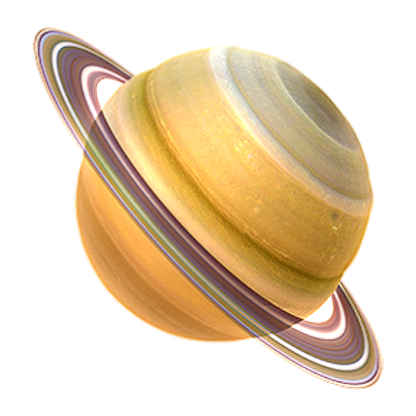 Планета Сатурн на белом фоне