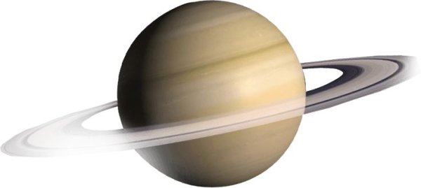 Планета Сатурн на белом фоне