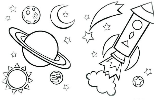 Раскраски космос для подростков