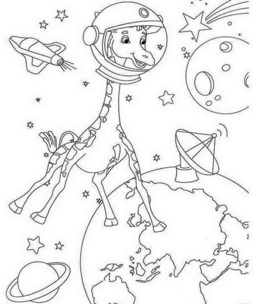 Раскраска. В космосе