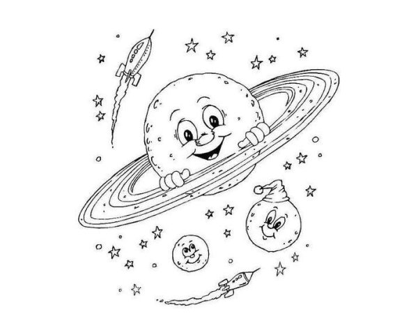 Раскраски на тему космос