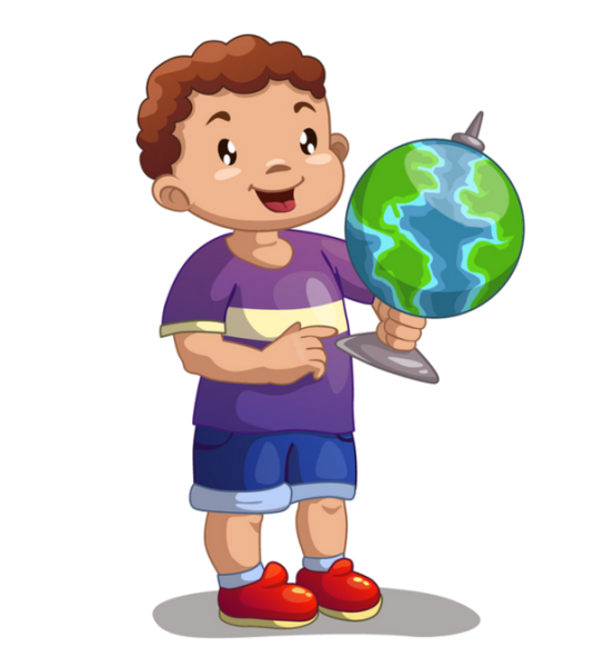Мальчик с глобусом в руках