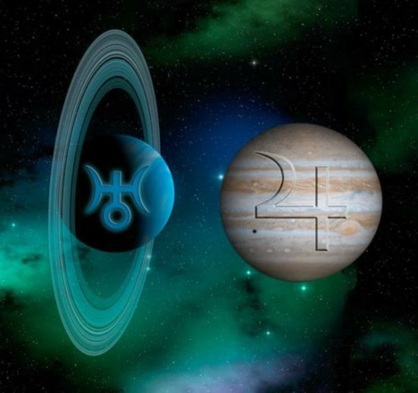 Уран и Юпитер