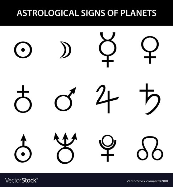 Знаки обозначения планет в астрологии