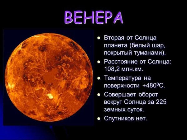 Планеты солнечной системы Венера описание