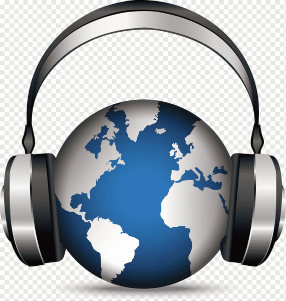 Земной шар в наушниках