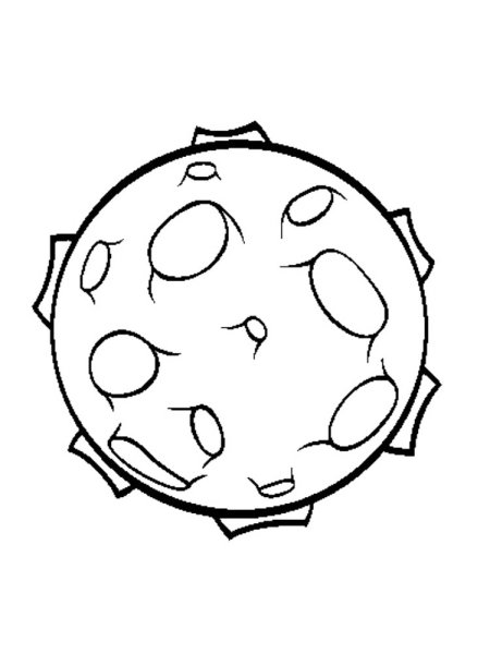Раскраска Планета Луна
