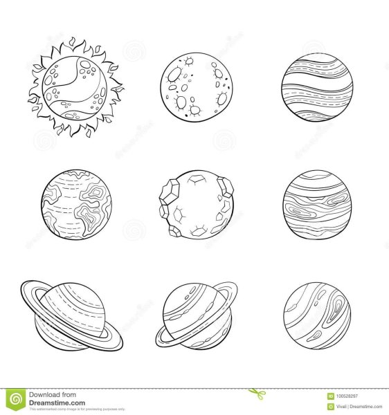 Планеты солнечной системы эскиз