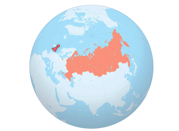 Карта России на глобусе