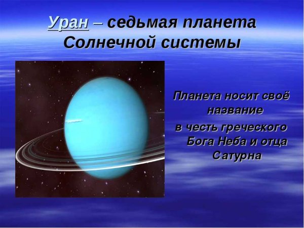 Уран Планета солнечной