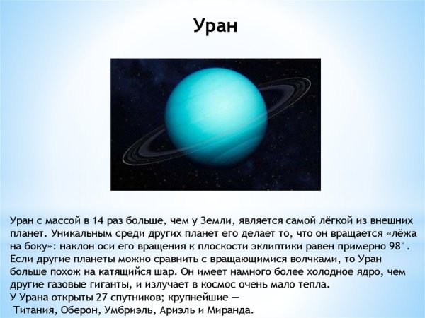 Планеты гиганты Уран презентация