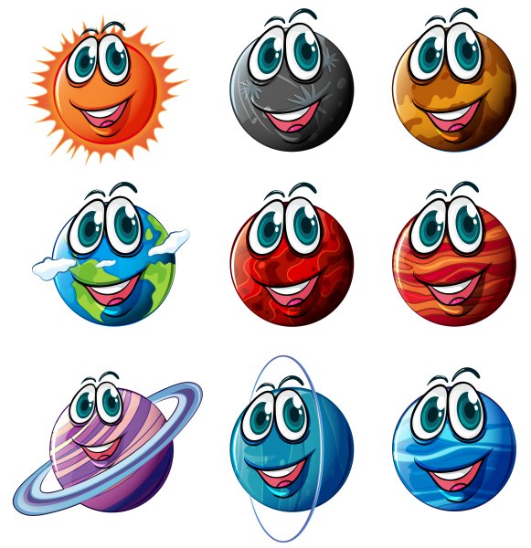 Планеты с глазками для детей