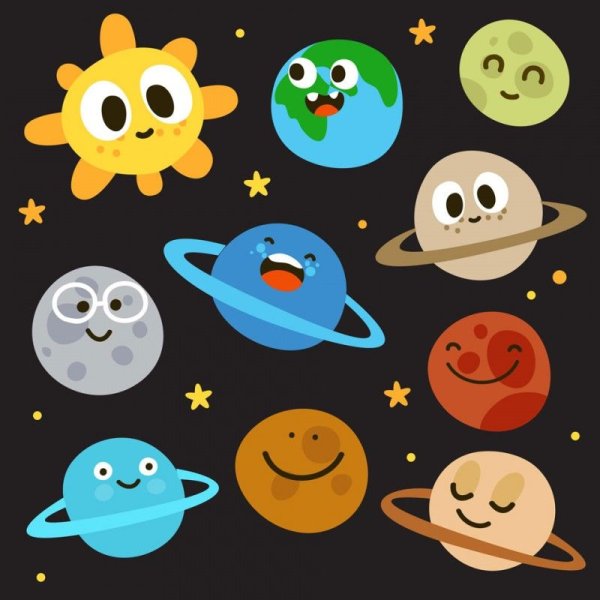 Планеты мультяшные