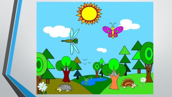 Природа из геометрических фигур