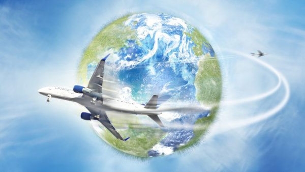 Самолет вокруг земли