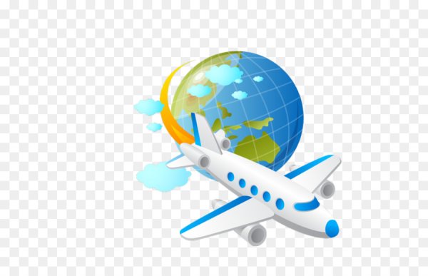 Глобус с самолетом