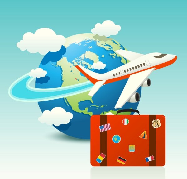 Самолет туризм вектор