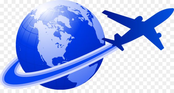 Глобус с самолетом