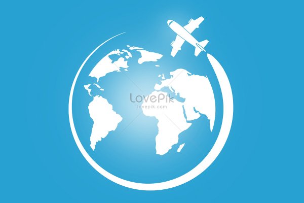 Глобус с самолетом