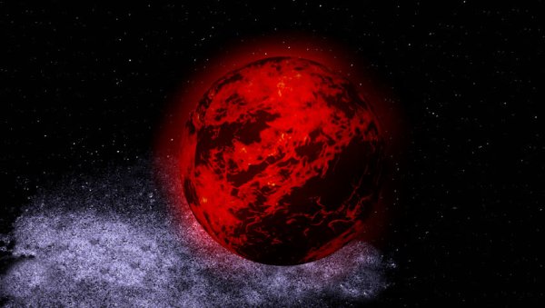 Яркая красная Планета