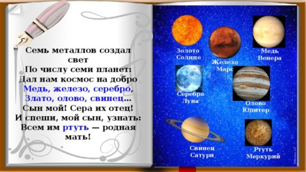 7 Металлов создал свет по числу семи планет