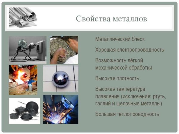 Свойства металлов