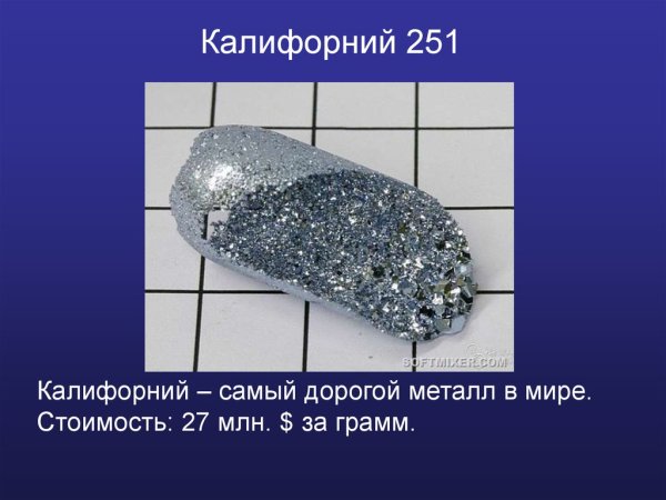 Калифорний 252 металл