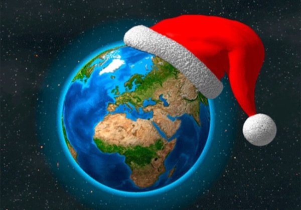 Новогодний земной шар