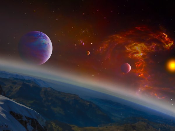 Космический пейзаж планеты