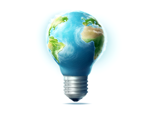Лампочка в виде земли