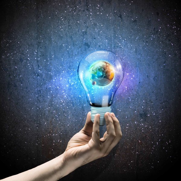 Лампочка земной шар