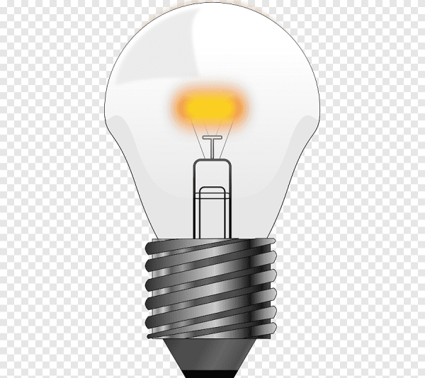 Лампа накаливания без фона