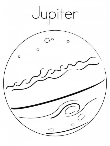 Раскраски планеты солнечной системы для детей Юпитер