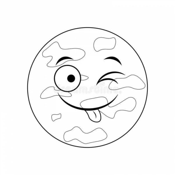 Планета Меркурий для раскрашивания