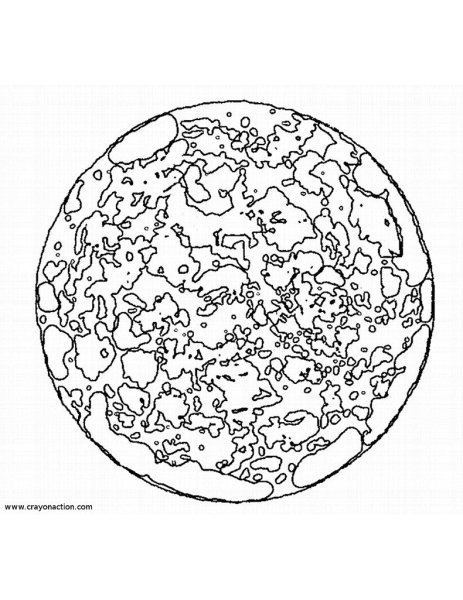 Планета Меркурий раскраска