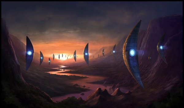 Инопланетный пейзаж живопись