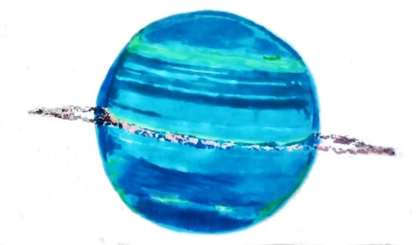 Планета Нептун красками