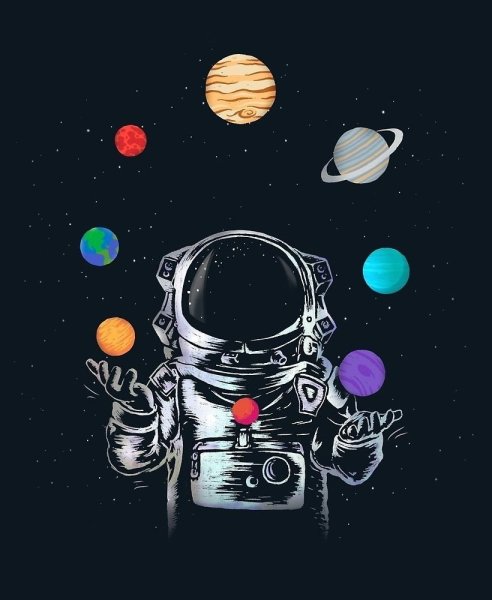 Стилизованный космонавт