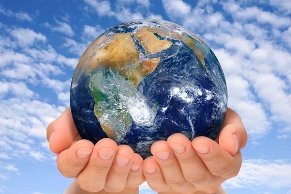 Фото пальцы руки земной шар