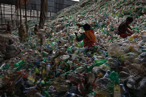 Загрязнение окружающей среды пластиковыми отходами