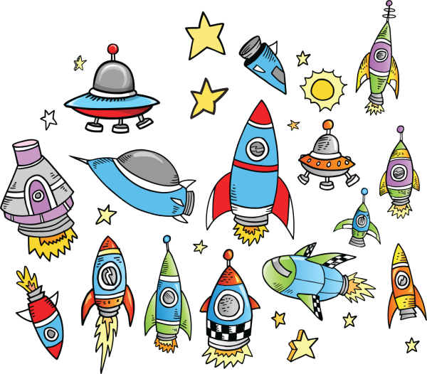 Космические объекты векторные иллюстрации